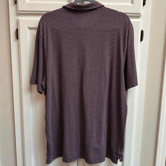 Faherty Men’s Movement Short Sleeve Polo in Spring Storm Stripe Size XL - Picture 4 of 14